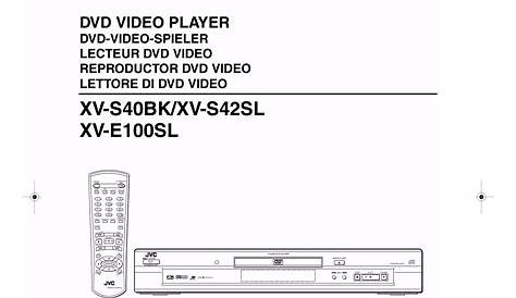 PDF manual for JVC DVD Players XV-S40BK