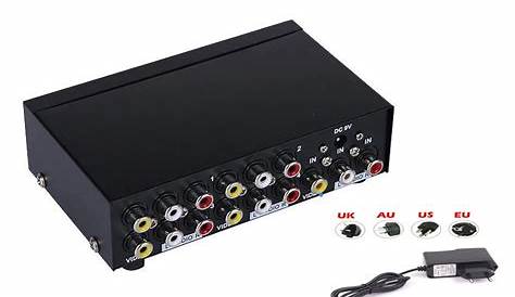 4 port composite RCA AV Splitter 1X4 CVBS audio video splitter