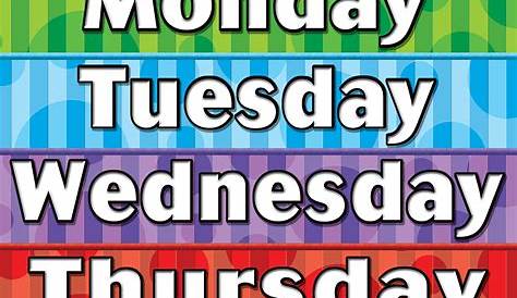 Days of the Week Chart - TCR7608 | Teacher Created Resources