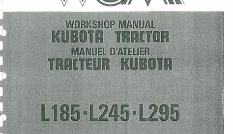 Kubota Tractor Manuals - Repair Manuals Online