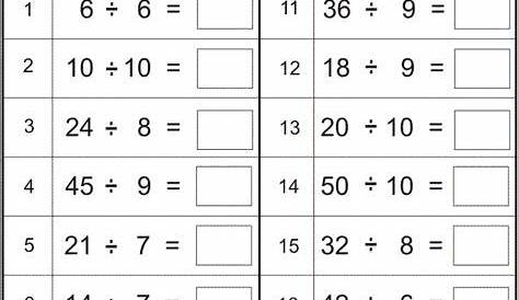 Division With Three Digit Numbers Printables | Math | 4th grade math