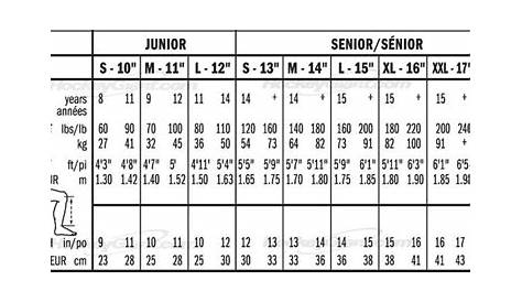 youth hockey shin guard size chart