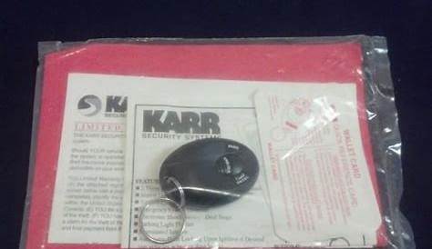 Purchase Brand new Karr Security Systems keyless alarm remote KS2040