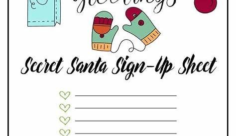 Secret Santa Template: Secret Santa Questions & Forms