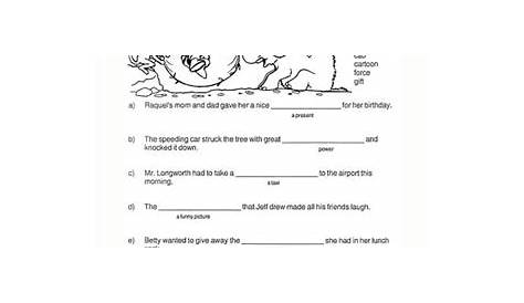 third grade language arts worksheets