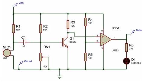 circuit diagram of sound detector