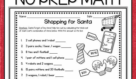 Fun Christmas Worksheets For 4th Grade | AlphabetWorksheetsFree.com