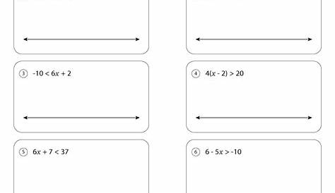 Graphing Inequalities Worksheets with Answer Key