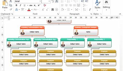 how do you make an org chart in word