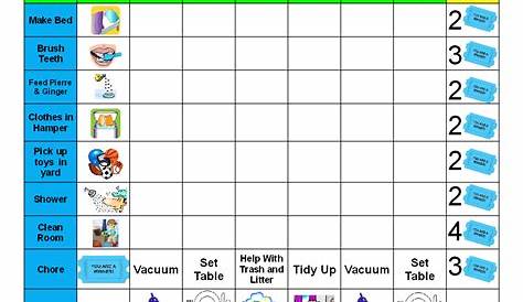 printable good behavior chart for kids