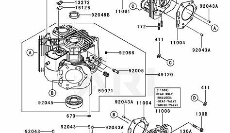 Kawasaki FX850V-AS26 4 Stroke Engine FX850V Parts Diagram for CYLINDER
