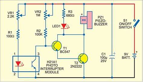 simple smoke detector diagram