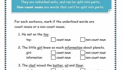 grade 1 count the nouns worksheet