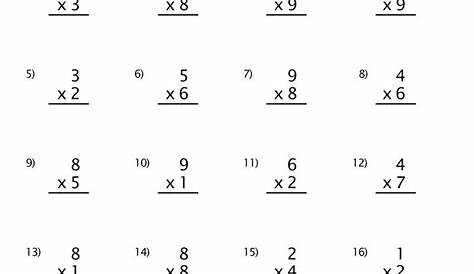 Multiplications Worksheets | Multiplication worksheets, Multiplication