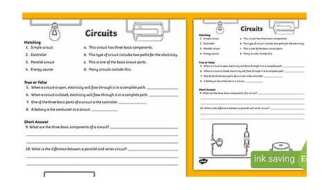 Electrical Circuits Quiz (teacher made) - Twinkl