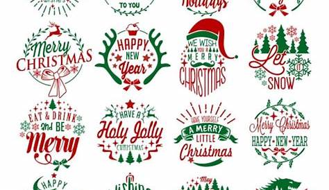 Christmas Word Art Pack Cuttable Design PNG DXF SVG & Eps File - Etsy