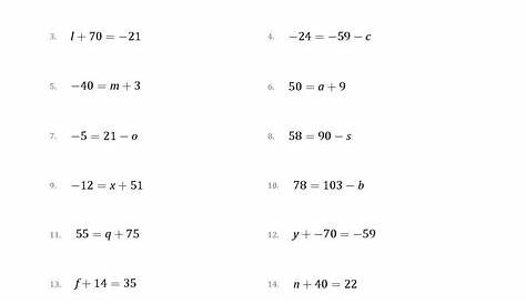 InspiringBest Of solving Multi Step Equations Worksheet Answers #