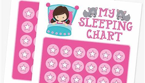 Sleeping chart for girl stay in bed chart 48 reward | Etsy