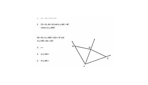 Geometry Worksheet: Angle Bisectors by My Geometry World | TpT