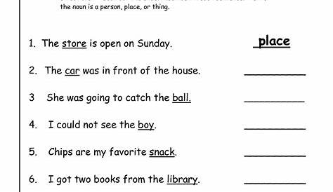 First Grade Noun Worksheets | Nouns worksheet, Nouns first grade