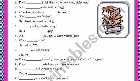 INSERT DID + DIDN´T - ESL worksheet by ascincoquinas | D.i.d