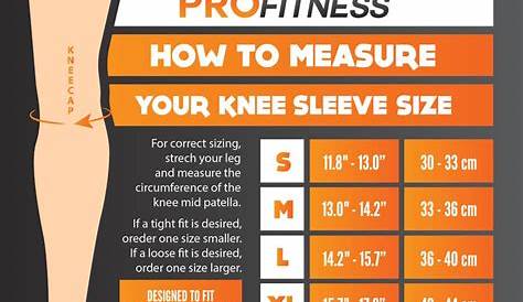 gym reaper knee sleeve size chart