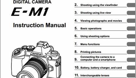 Olympus OM-D E-M1 Manual Now Available for Download - Daily Camera News