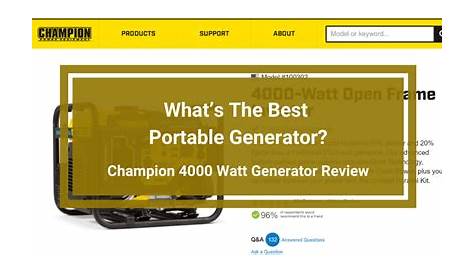 champion 5000 watt generator manual