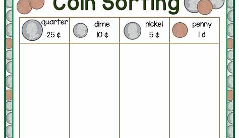 money sort worksheet