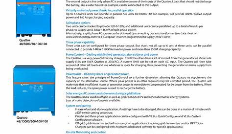 victron quattro spec sheet