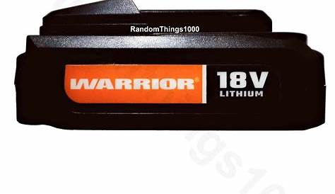 warrior 18v drill charger