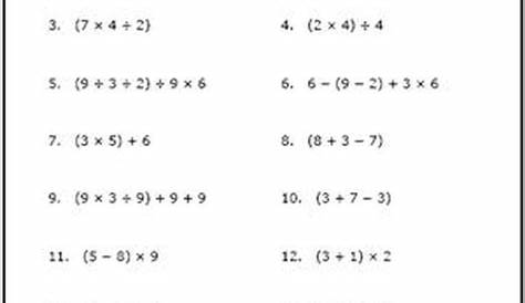 25 best Math Worksheet - Order of Operation images on Pinterest | Order