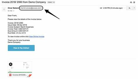 sending invoice by email letter sample