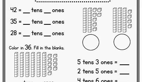place value worksheets first grade