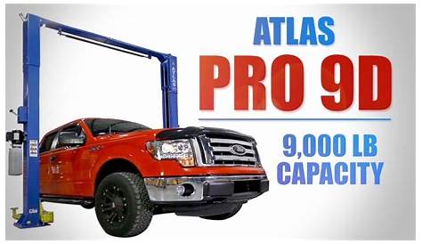 Atlas® Pro-9D - Overhead 9,000 lb. Capacity 2 Post Lift - YouTube