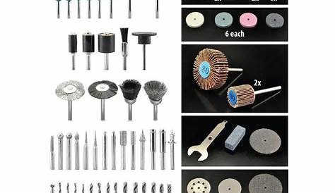 265 Piece Rotary Accessory Kit, includes sanders, grinders, drill bits