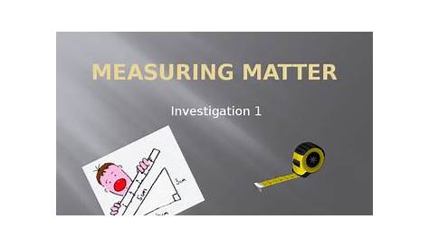 measuring matter worksheet 8th grade
