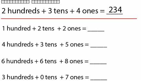 three digit place value worksheets