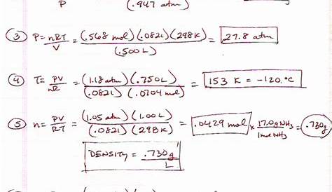 gas variables worksheet answers