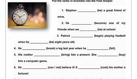 irregular past tense verbs worksheets