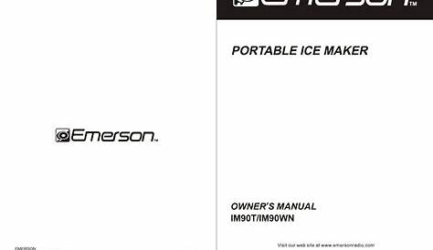Emerson Ice Maker IM90T User Guide | ManualsOnline.com