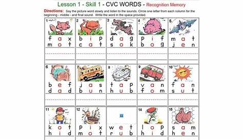 Consonant-Vowel-Consonant Words Worksheet for Kindergarten - 1st Grade