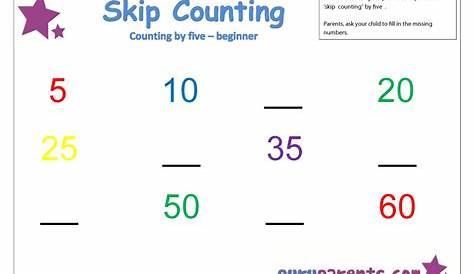 skip counting by 5's worksheets