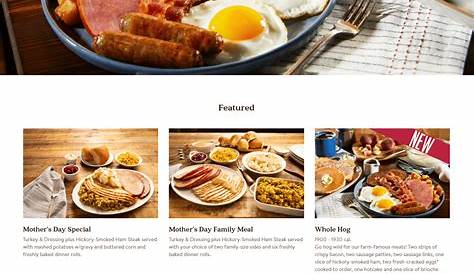 Bob Evans Menu Printable