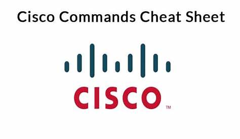 Cisco Commands Cheat Sheet - Learn the Most Important IOS CLI cmds!