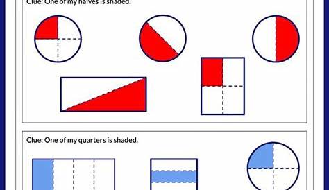 Identify Halves and Quarters - Math Worksheets - SplashLearn