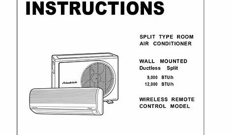 Friedrich Cp12G10 Air Conditioner Owner's Manual