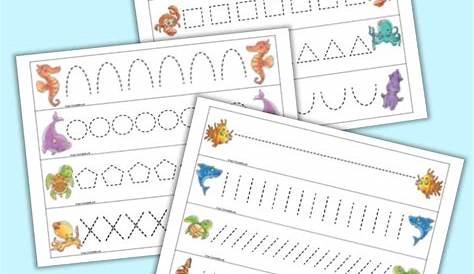 Free Printable Ocean Prewriting Cards for Preschoolers - The Artisan Life