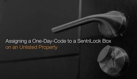 how to use sentrilock one day code