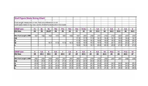 figure skate size chart